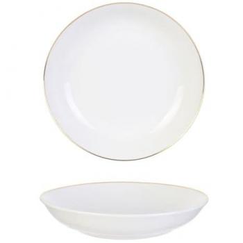Assiette en porcelaine avec liseré doré