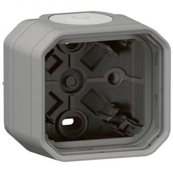Boîtier 1 poste PLEXO gris saillie 069651L