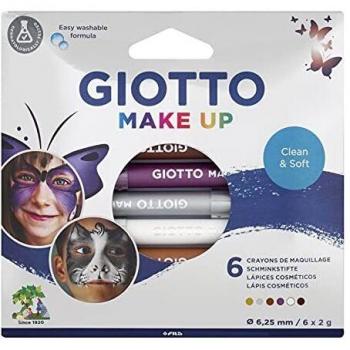 Set 6 lápices cosméticos Make Up Giotto metal