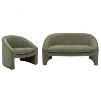 Ossana 2-Plaza Verde con Sillón de Tela