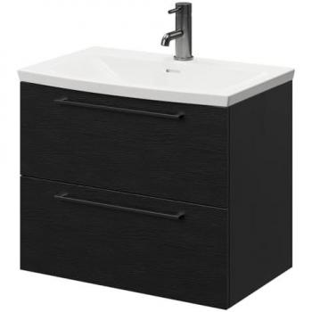 Napoli MDF Wall-Mounted Vanity with 2 Drawers
