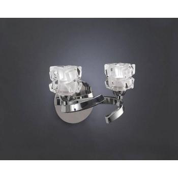 Applique Murale 2 Luci G9 Cromo Lucido Fusion Ice