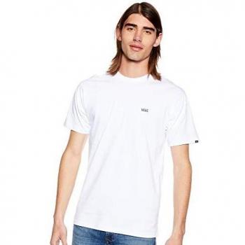 Vans T-Shirt Uomo, Left Chest Logo, Bianco, Medium