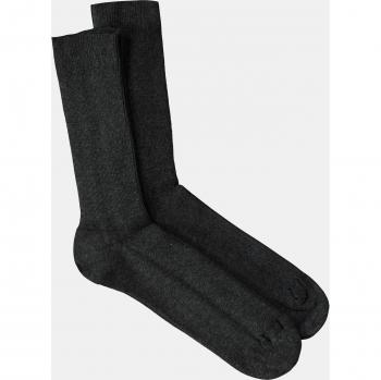 JP1880 Plus Size Men's Socks, Grey, 2 Pack, Size 12-14, Cotton/Synthetic Fibers