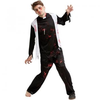 Disfraz Adulto Cura Zombie Talla L