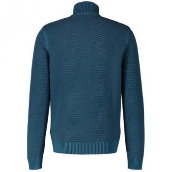 LERROS Herren Pullover Gr. XL in Rich Blue aus 100% Baumwolle, einfarbig, mit Stick-Logo