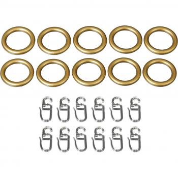 Gardinenring Set Como, 10 Stück, für Ø 20 mm Gardinenstangen