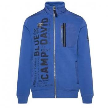 CAMP DAVID Herren Sweatjacke in starkem Blau