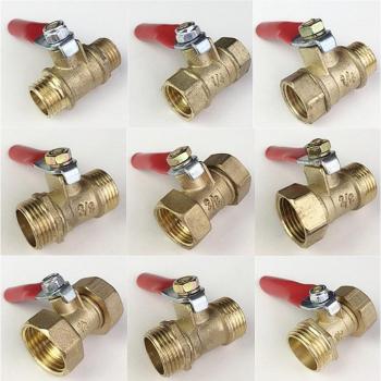 Copper Brass Ball Valve 3/8 Male Female Thread