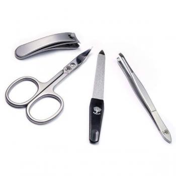 Set de manucure BÖKER en cuir noir