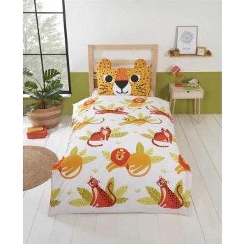 Playful Panther Pride Toddler Duvet Cover Bundle – Orange Edition