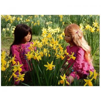 Puzzle Artistico 5D: Bambola, Fiore & Colori Natalizi