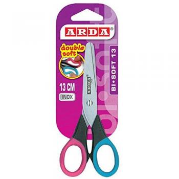 Forbice ARDA Bi-Soft plastica morbida/acciaio inox assortiti 13 cm FB1308