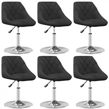 Conjunto de 6 Cadeiras de Jantar Giratórias