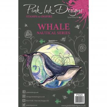 Pink Ink A5 Whale Transparent Stamp
