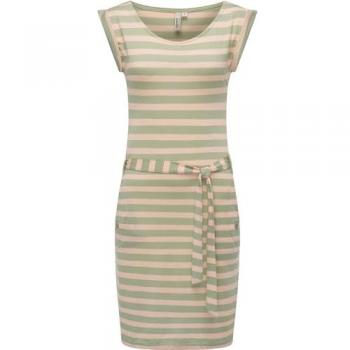 Ragwear gestreiftes Damenkleid Tagg Stripes mit Taillenband und Taschen