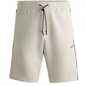 Light Beige Pantaloni Corti Sportivi Boss Headlo XL