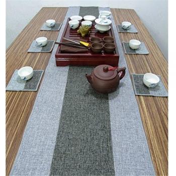 Sucastle® Chemin de Table Cuisine 35x150 cm Linge de Maison Imperméable Décoration Aspect Naturel