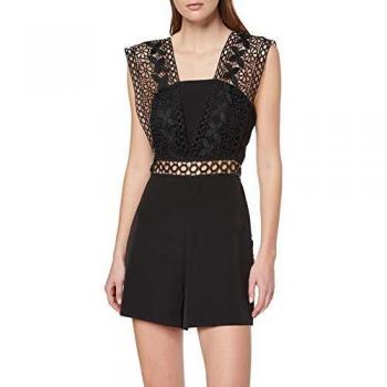 Pantalone Guess Donna Sandra Overall con Bretelle, Nero (Jet Black A996 Jblk), Taglia: 38