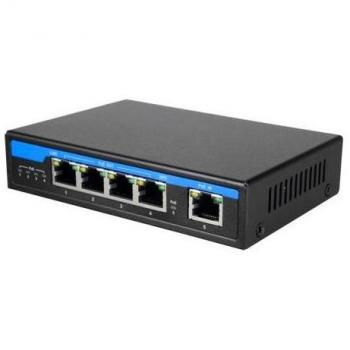 Switch PoE 4 Portas com Extensão Uplink 50W 1000Mbps