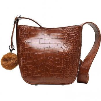 Simple Stone Pattern PU Leather Crossbody Bag