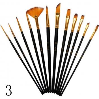 Kit de Pinceaux en Bois pour Aquarelle et Acrylique