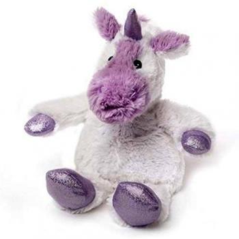 Warmies Einhorn-Plüsch mit Glitzer – Limited Edition, Mikrowelle sicher, weiß