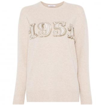Max Mara Luxury Beige Sweater Aw24 | Size XS