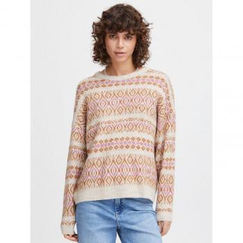 ICHI Modepullover 20119733 Beige Regular Fit