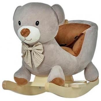 Caballito Balancín Oso Gris Homcom