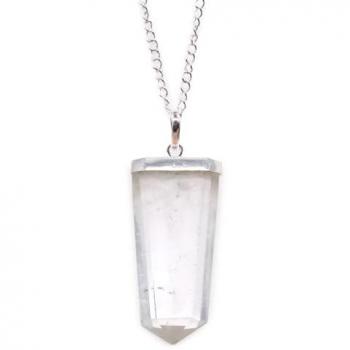 Rock Quartz Pencil Pendant