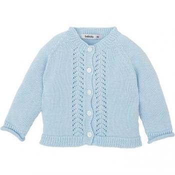 Chaqueta de bebé niño con cierre de botones en color celeste