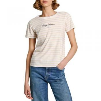 Pepe Jeans Damen T-Shirt Elba Kurzarm Gelb aus Bio-Baumwolle nachhaltig