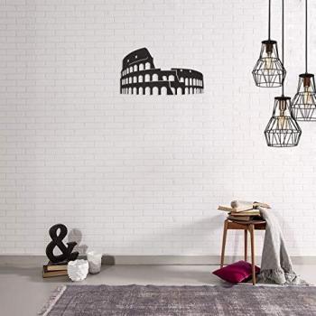 Mur Décoratif Noir en Métal 48x28 cm