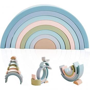 Early Learning Rainbow Stack – BPA‑Safe Silicone Toy Set