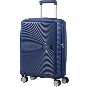 American Tourister Soundbox Spinner Bagage à main, 55 cm, 41 L, Bleu