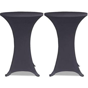 VidaXL 2 pcs Stretch Tablecloth 70 cm Anthracite