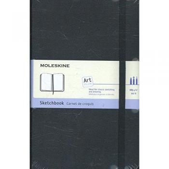 Moleskine Art Sketchbook, Hard Cover, Large (5 x 8.25) Black, 104 Pages