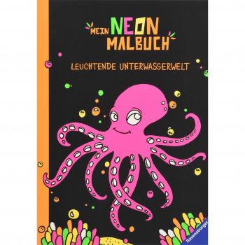 Mein Neon-Malbuch: Leuchtende Unterwasserwelt