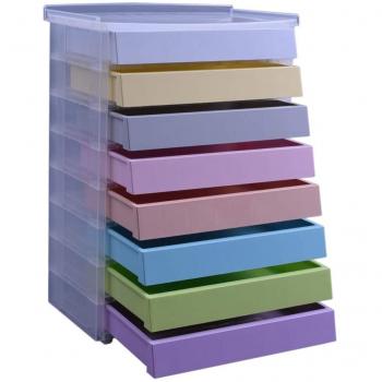 Organizador Really 8x0.9 L – 8 cajones pastel
