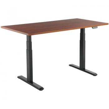 Escritorio de Oficina Motorizado Kimex 180x75cm Nogal/Negro