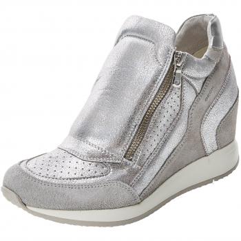 Geox D Nydame A High-Top Sneaker for Women, Light Grey, Size 39 EU
