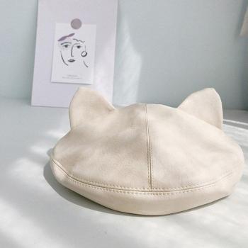 Wool Cat Ears Beret Hat for Sweet Girls BLM32
