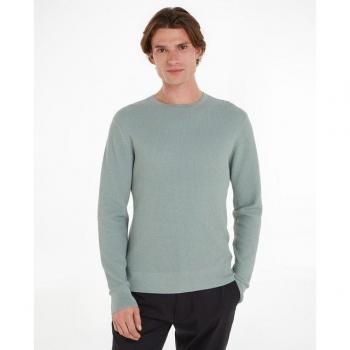 Calvin Klein Waffelstruktur Pullover mit Rundhalsausschnitt