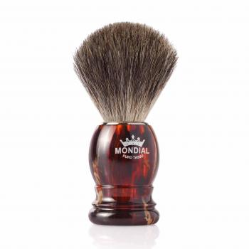 Pennello da Rasatura Best Badger Grigio Misura 12 con Manico di Tartaruga Mondial