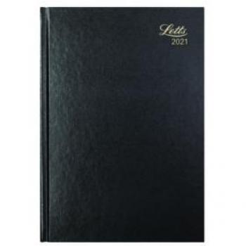 Letts Standard A5 Week to View 2021 Diary Black