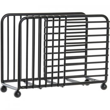 DKD Home Decor Black Metal Towel Stand – 15.5cm × 6.5cm × 11.5cm