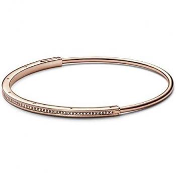 Pulsera rígida Pandora Signature en plata de ley I-D Pavé PANDORA Raíz Joyas Pandora MUJER inicio Pulseras Pandora Plata