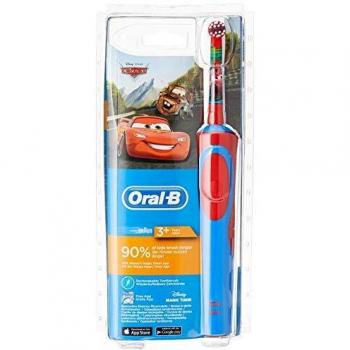 Cepillo Dental Eléctrico Infantil Oral-B Stages Power, Diseño de Cars y Aviones Disney, Cabezal Giratorio, Filamentos Extrasuaves, Multicolor