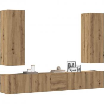 Sofisticación Maison TV Madera Artesanal 5 Partes